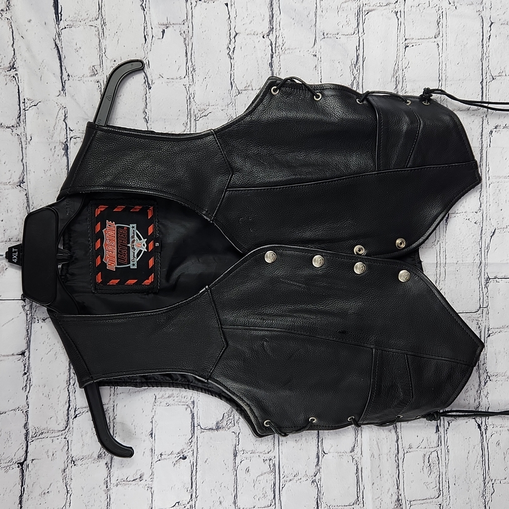 Interstate Leather Women's Leather Biker Vest